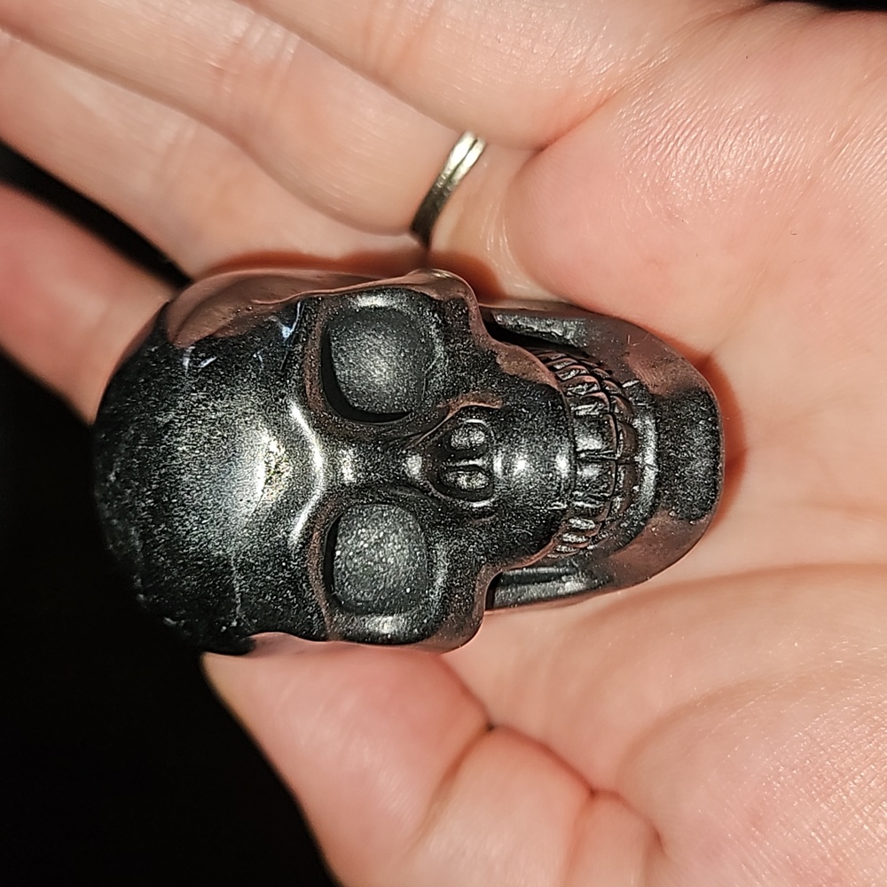 2 inch hematite skull